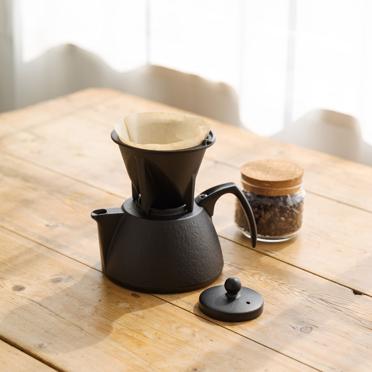 【岩鋳】南部鉄器 コーヒーポットセット（IH対応）