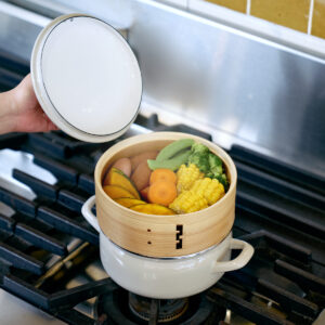 【富士ホーロー】せいろ付きホーロー鍋