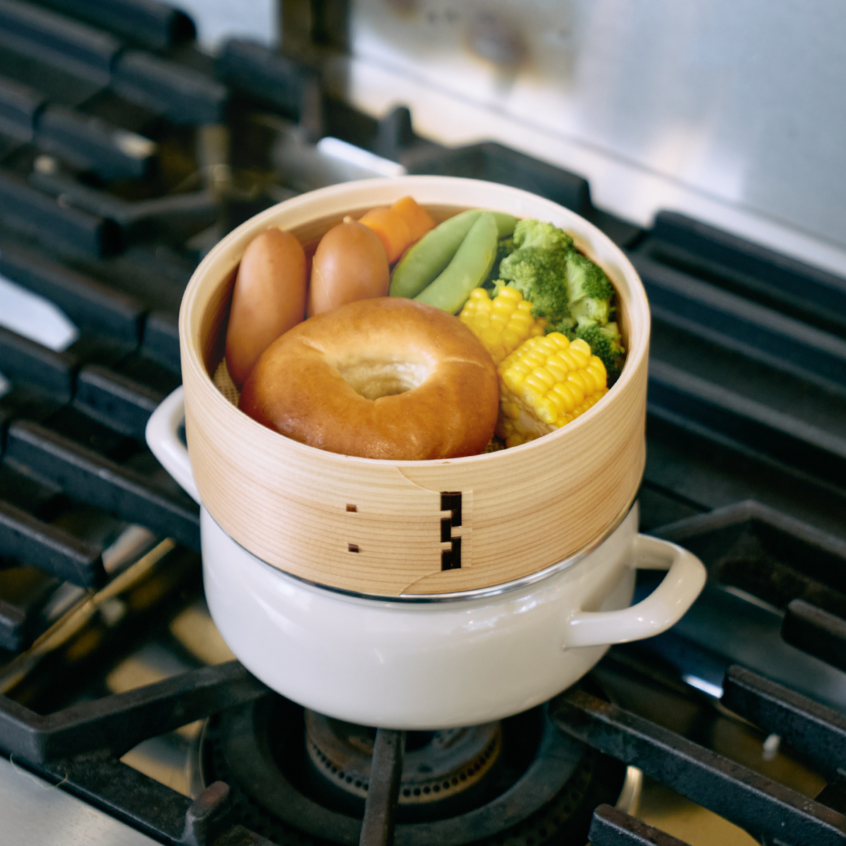 【富士ホーロー】せいろ付きホーロー鍋